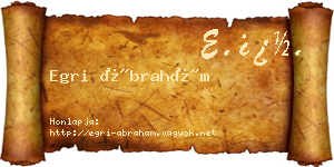 Egri Ábrahám névjegykártya